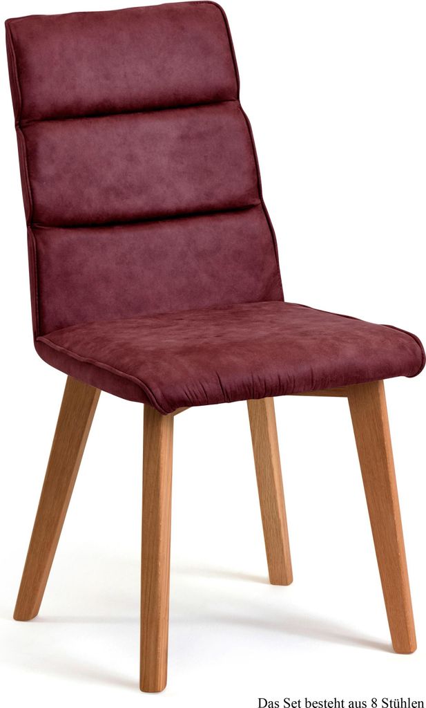 Esszimmerstuhl (8er-Set) Darell 47x92x60 Eiche geölt/Marsala