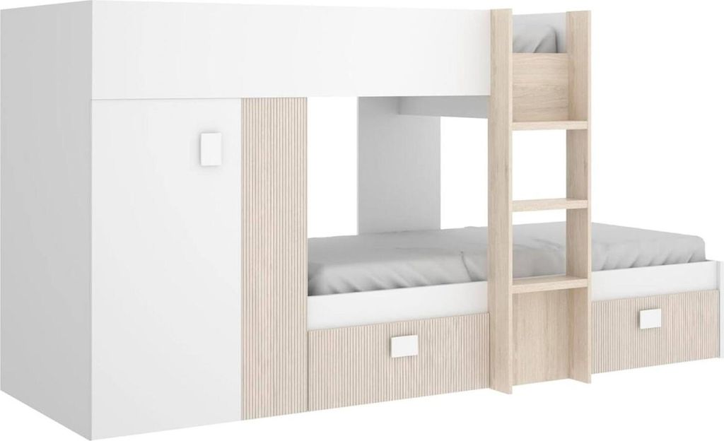 Dmora Schlafzimmer-Set Cevedale 271x111x150h cm Weiß