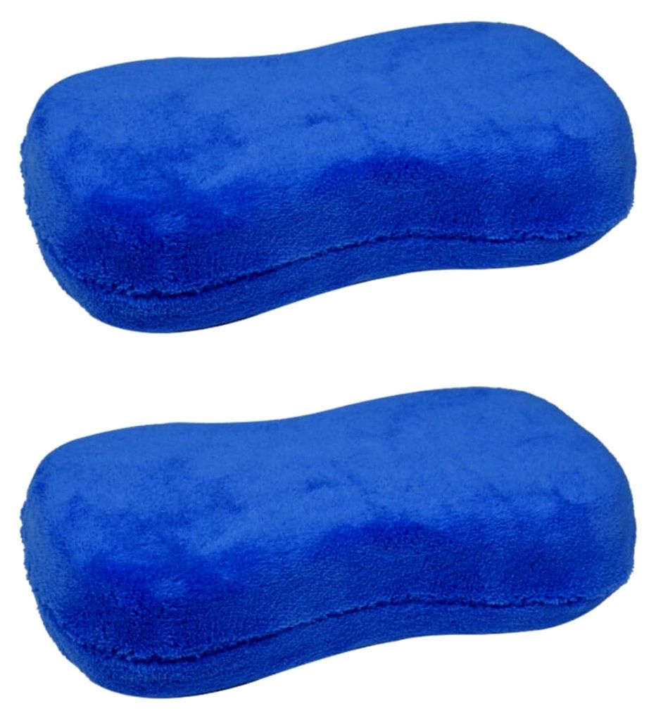 2 Stück Mikrofaser Autoschwämme, Antibeschlag Schwämme zur Autoreinigung und -aufbereitung (22cm*10cm*5cm)