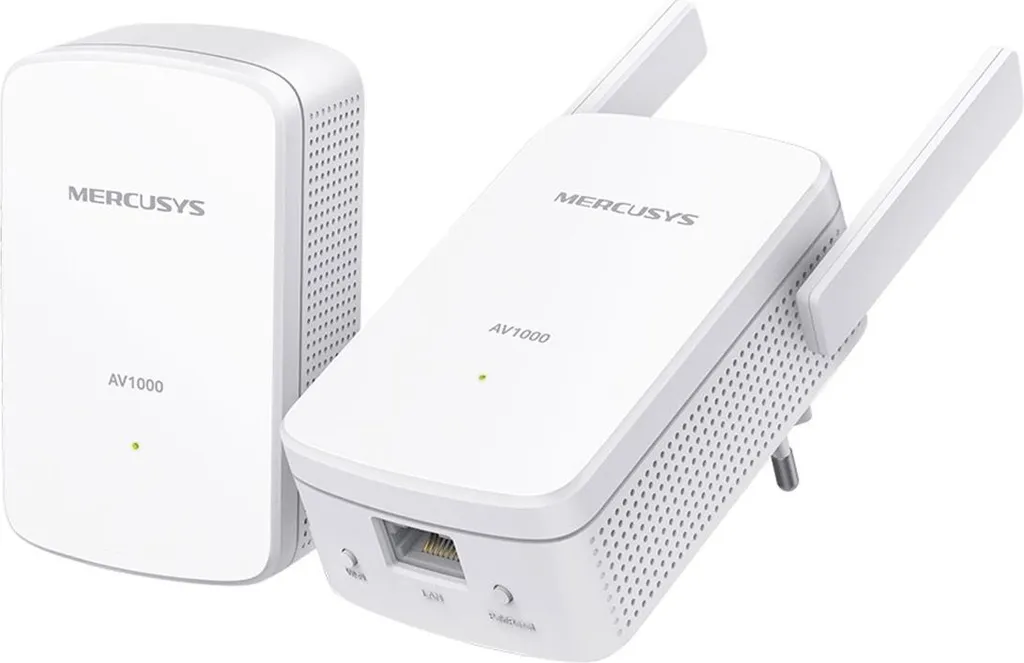 Mercusys | AV1000 Kit Wi-Fi Powerline Gigabit | MP510 KIT | 1000 Mbit/s | Porty Ethernet LAN (RJ-45) 1 | 802.11n