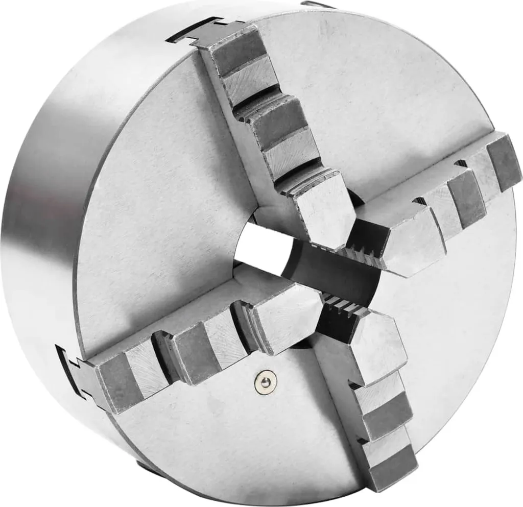 Mandrin autocentrant 4 mors 200 mm pour usinage de précision sur tour