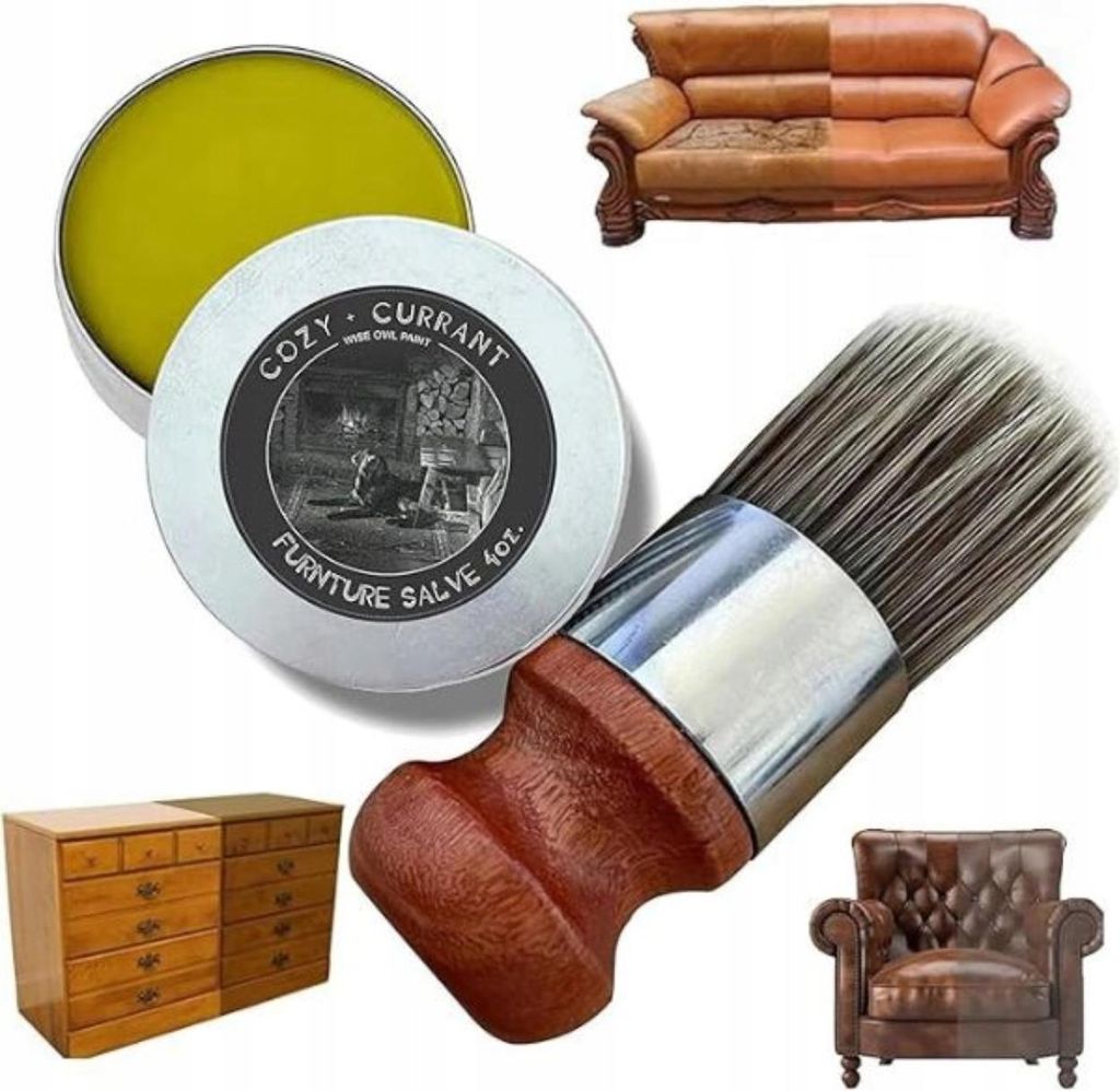 Wachspinsel Holz & Leder Pflege mit Bienenwachs Reinigung & Produktbild 