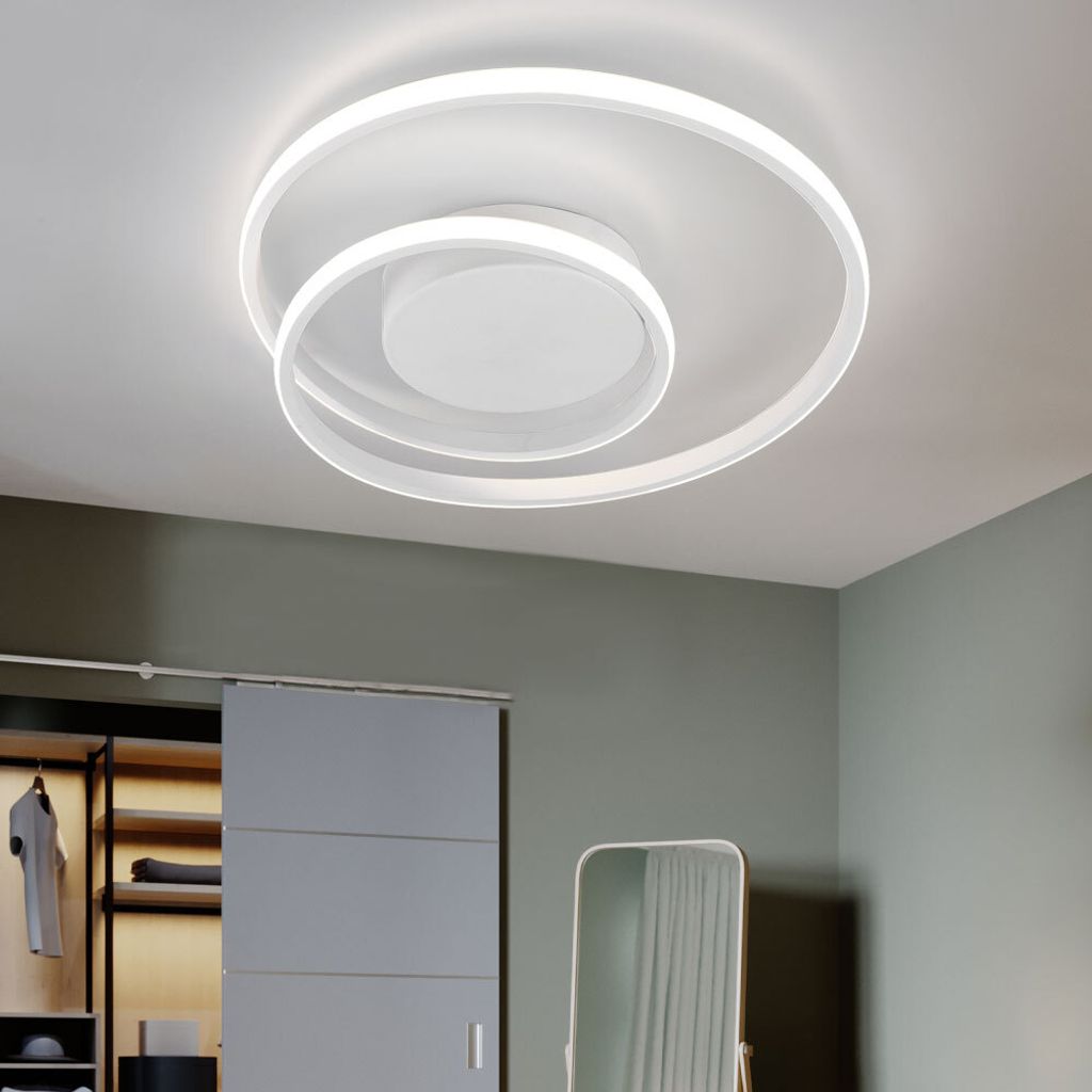 Reality Zibal LED Deckenleuchte  22W ⌀39cm dimmbar Weiß Produktbild 2