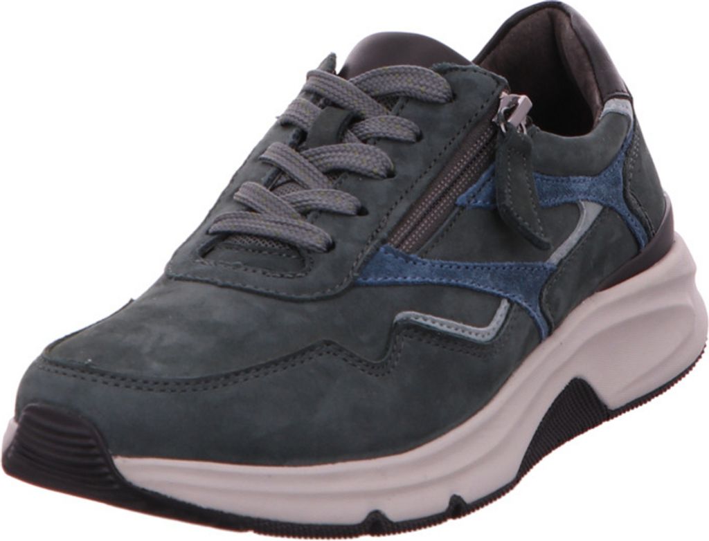 Gabor Comfort Sneaker - Blau Nubukleder Größe: 37.5 Normal