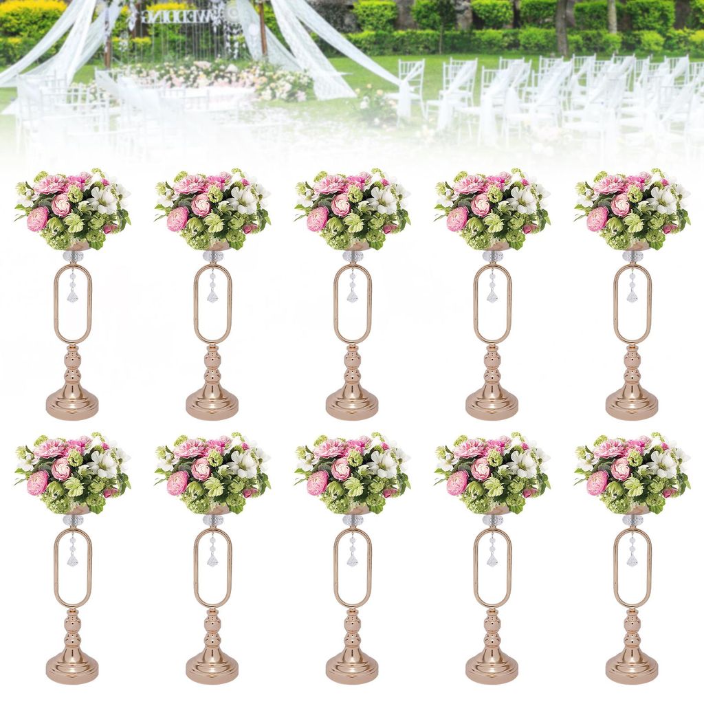 10 Pcs Blumenständer 44.5cm Kerzenständer Metallblumenvase Produktbild 