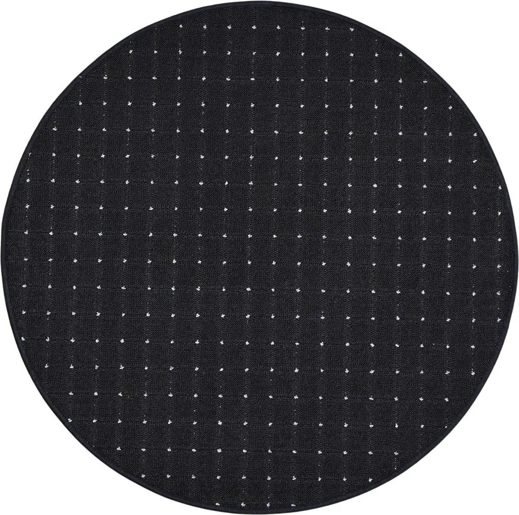 Tapis Udinese anthracite rond 160x160 - Cercle moderne pour salon