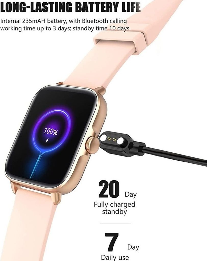 Smartwatch mit Telefonfunktion, Fitness Tracker Uhr, 1.7" Produktbild 8