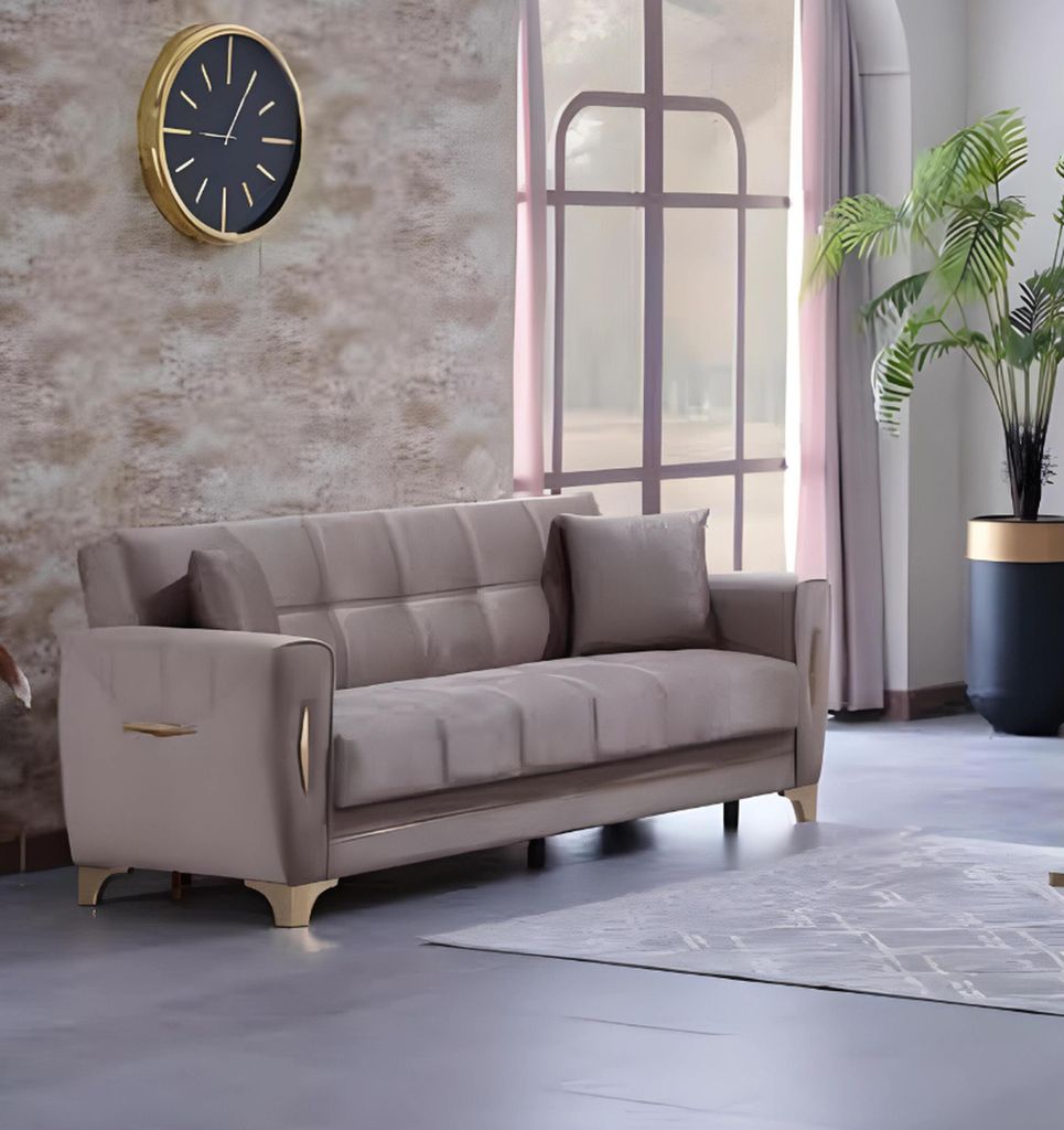 Sofa 3 Sitzer Luxus Textil Wohnzimmer Couch Sofas Polster Dreisitzer Couchen