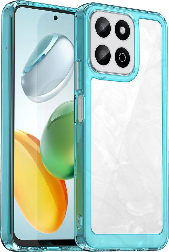 Schutzhülle für Honor 200 Smart Klar Rückseite Stoßfeste TPU Silikon Bumper Hülle Hellblau