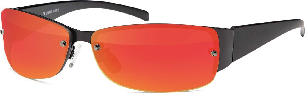 Herren Sonnenbrille 80er Fahrradbrille Sport Brille Retro Rot