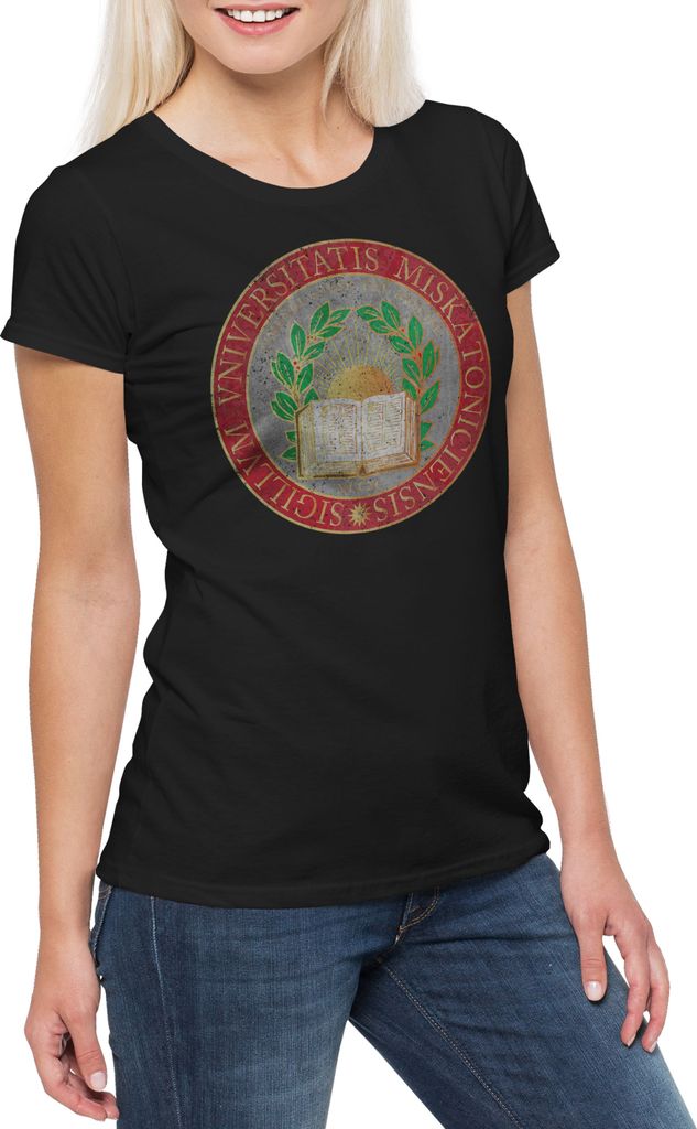 Urban Backwoods Cthulhu Badge UN E, Damen T-Shirt, Farbe: Schwarz, Größe: L