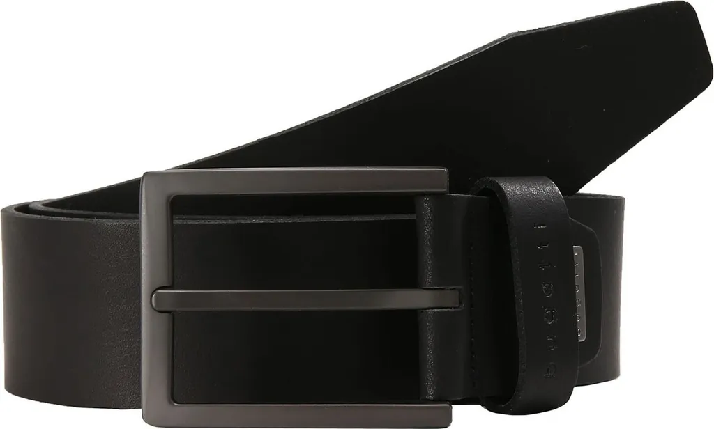 bugatti Pelle cintura Men´s Leather Belt 3.5 W100 Black nero - 1