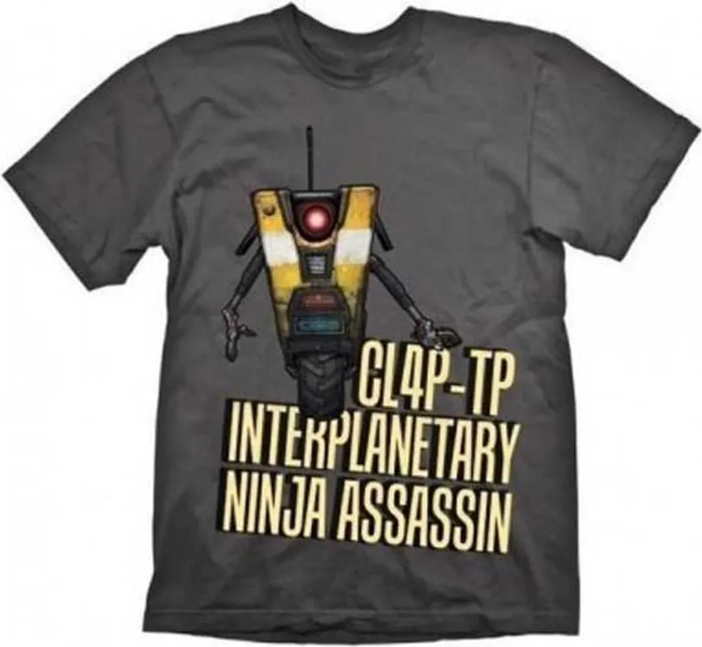 T-Shirt Borderlands Imprimé Claptrap Assassin Gris Taille S Premium
