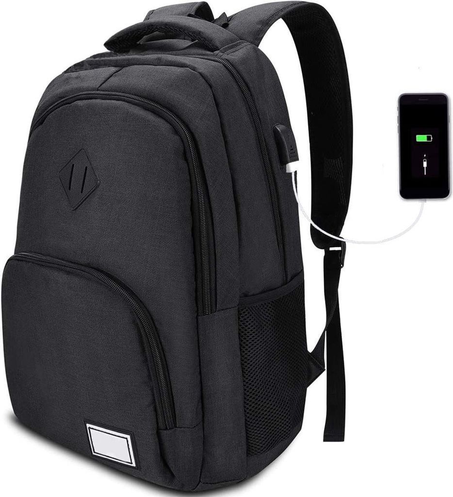 Rucksäcke Laptoprucksack Businesstaschen Wasserbeständig Laptoptasche,mit USB-Lade-Anschluss und Laptopfach,für Herren Damen Jungen,Reisetasch,S...