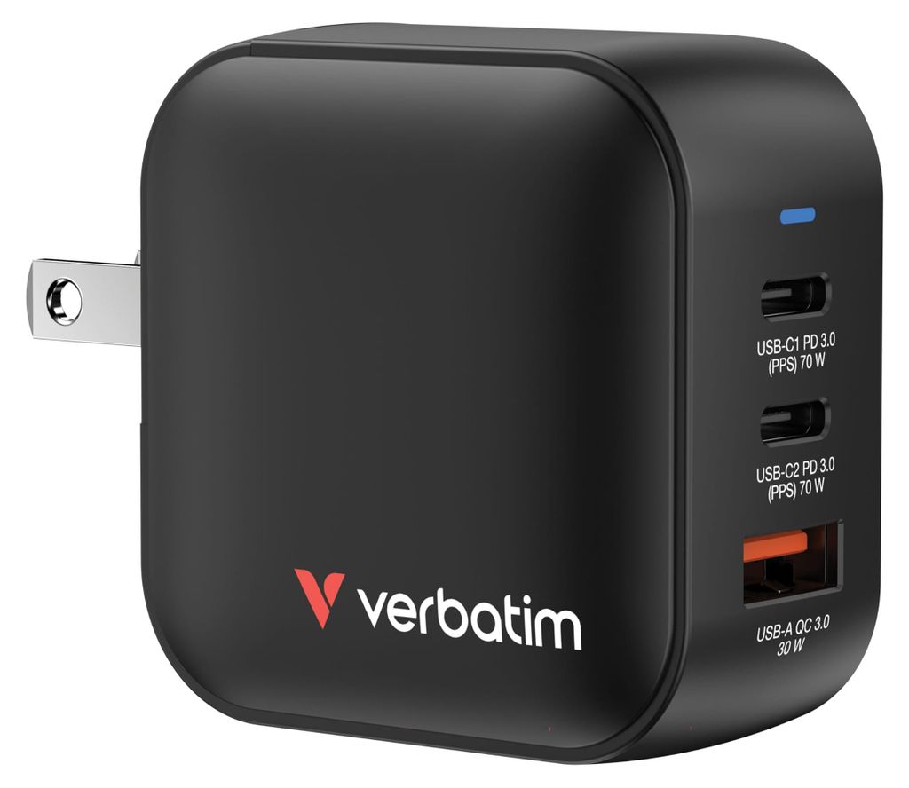 Verbatim 32229 Verbatim Mini GaN Charger 3 Port  70W Productafbeelding 