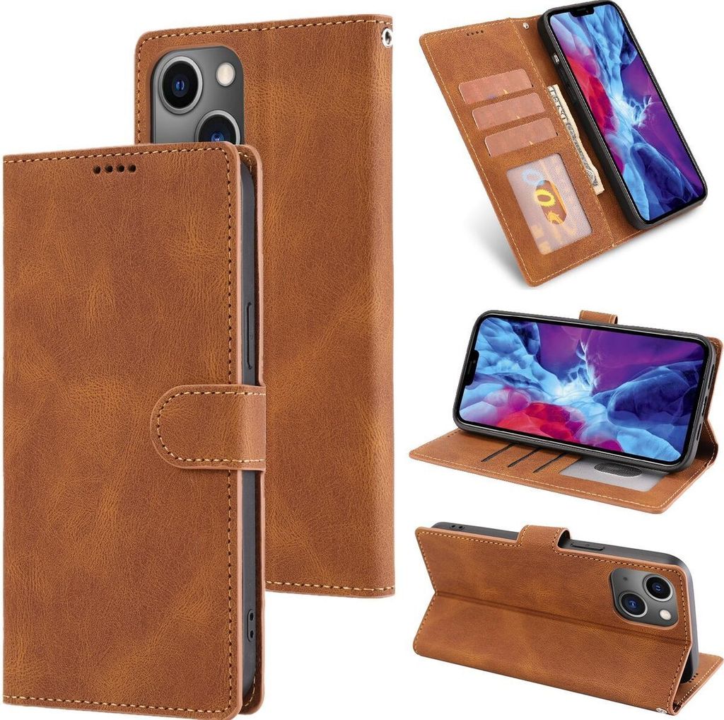 Mobigear Wallet iPhone 14 Hülle Klapphülle Geldbörse - Produktbild 