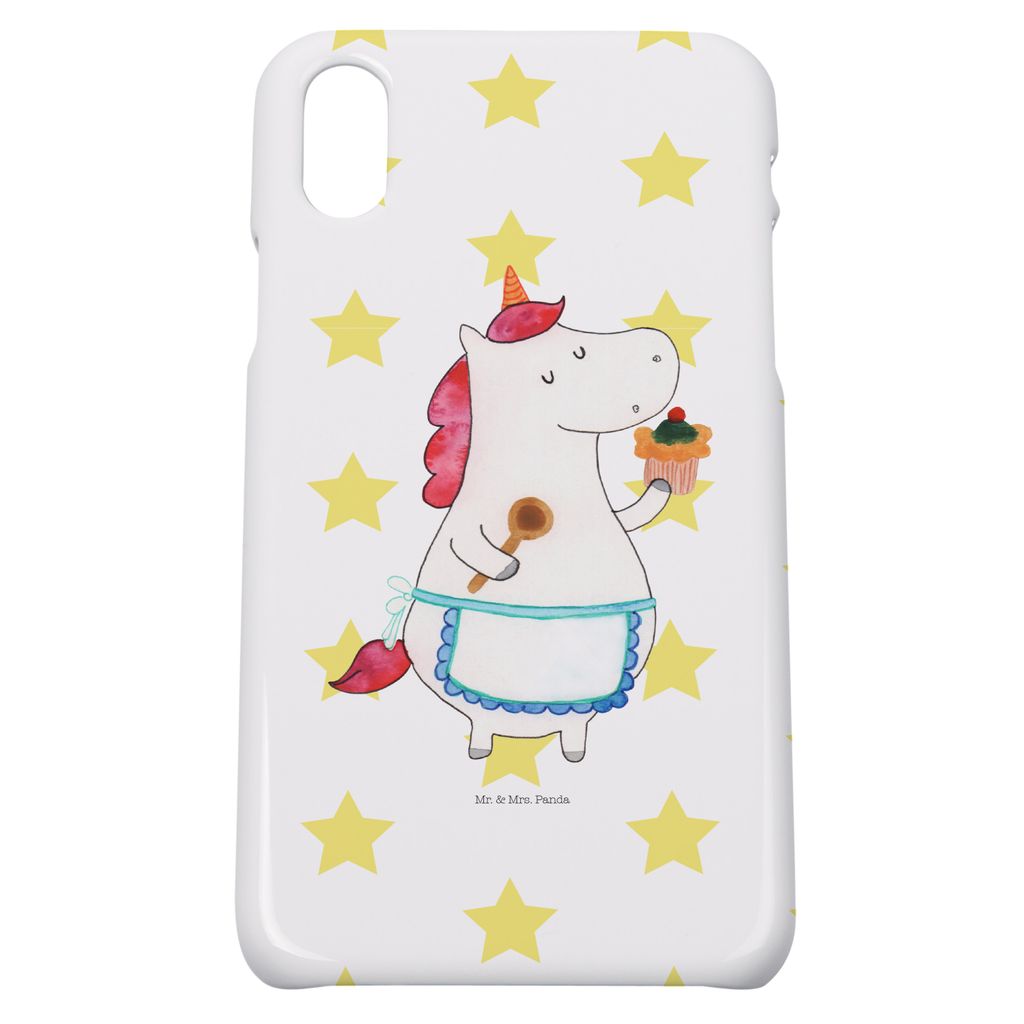 Mr. & Mrs. Panda Iphone 10 Handyhülle Einhorn Küche - Weiß - Geschenk, Muffin, Handy, Unicorn, Torte, Kuchen, Einhörner, Koch, Cover, Hülle, X