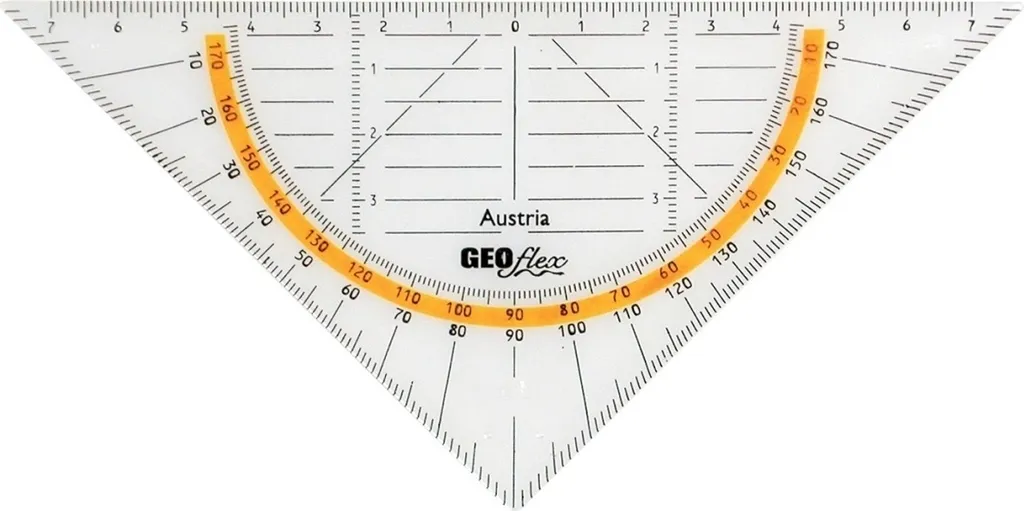Équerre géométrique Geoflex incassable 16cm transparente pack de 10 prix