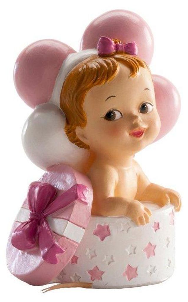 Baby-Mädchen-Tortenaufsatz, 10,5 cm, in einer Schachtel Produktbild 