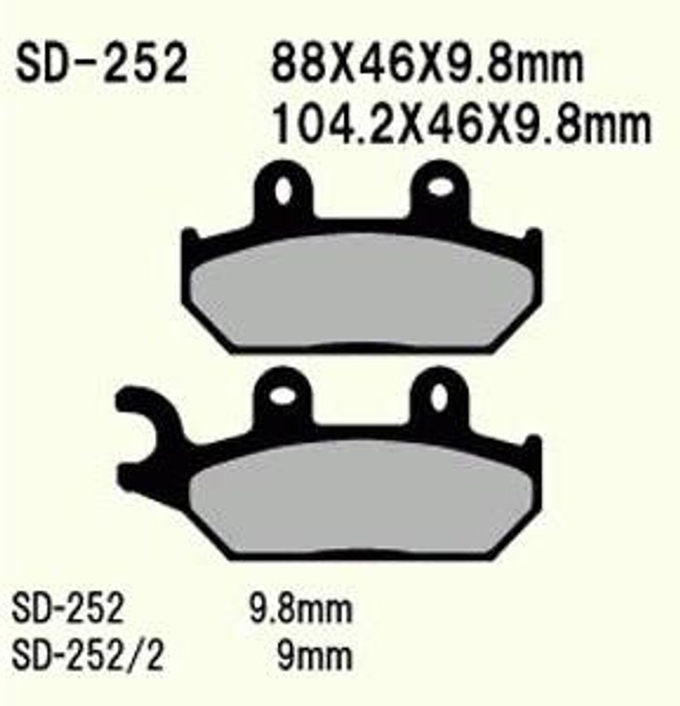 Vesrah Vd-252 Bremsbeläge