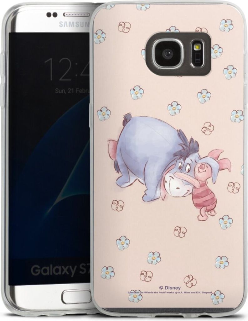 DeinDesign Slim Hülle für Samsung Galaxy S7 Edge Silikon Case Ultra Dünn Handyhülle Disney Esel Winnie Puuh Ferkel