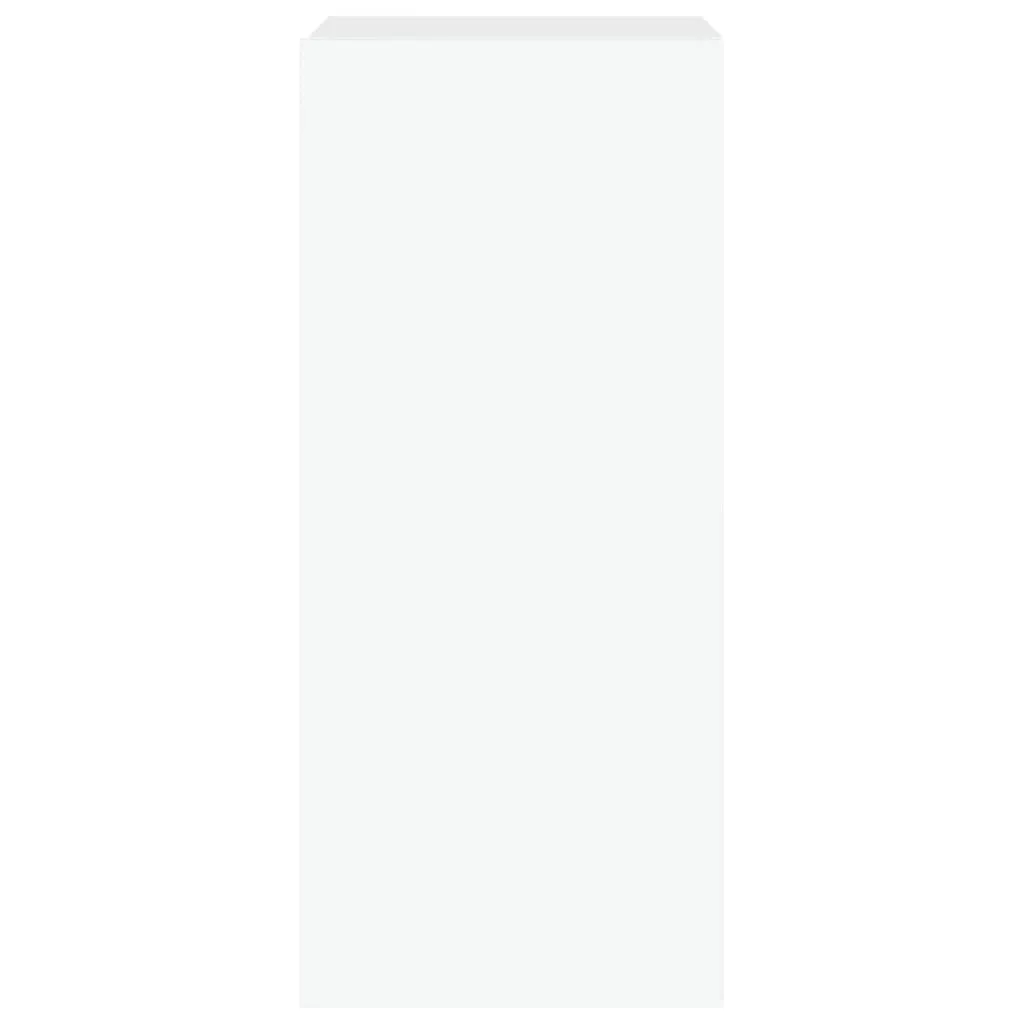 Meuble TV mural à LED 70cm blanc - Rangement multimédia haute qualité - 9