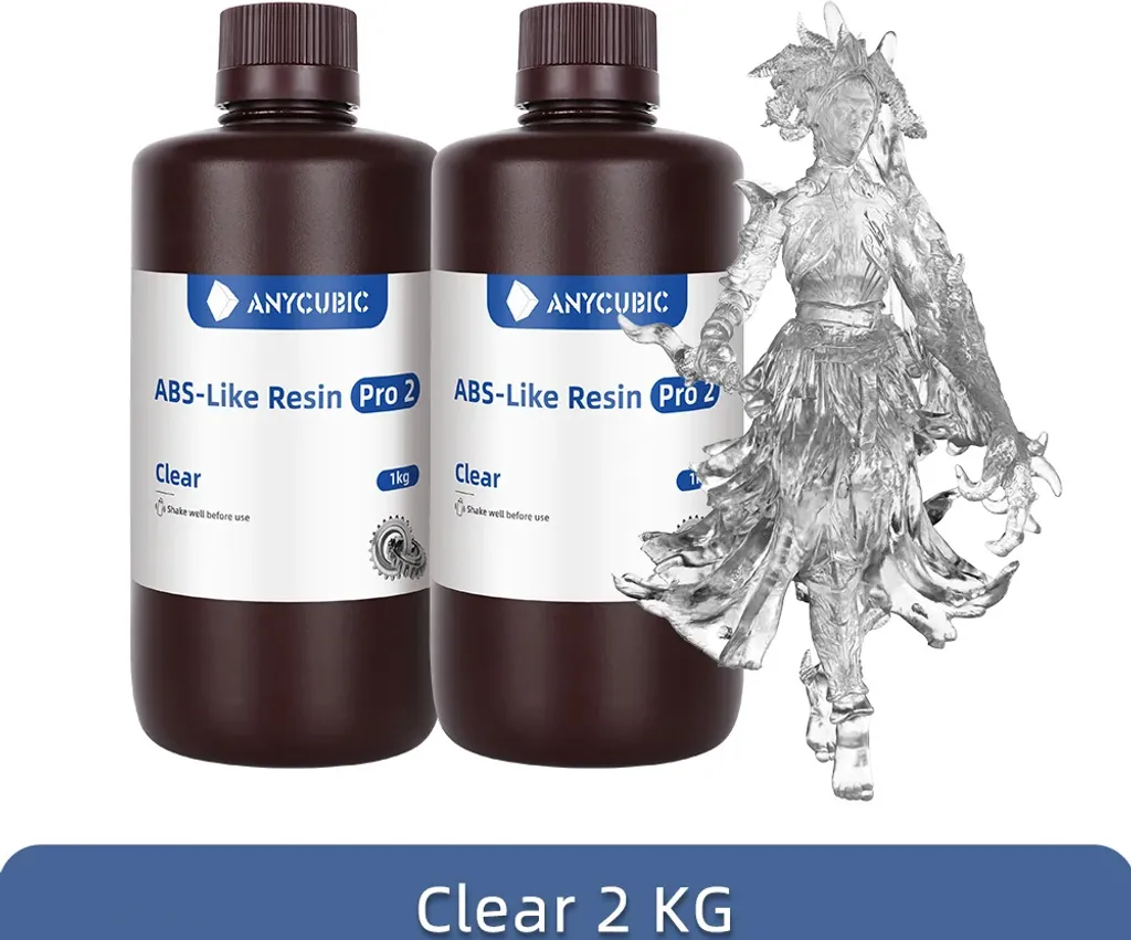 Résine Anycubic ABS-Like Pro 2 2kg Transparente à Haute Ténacité LCD - 2