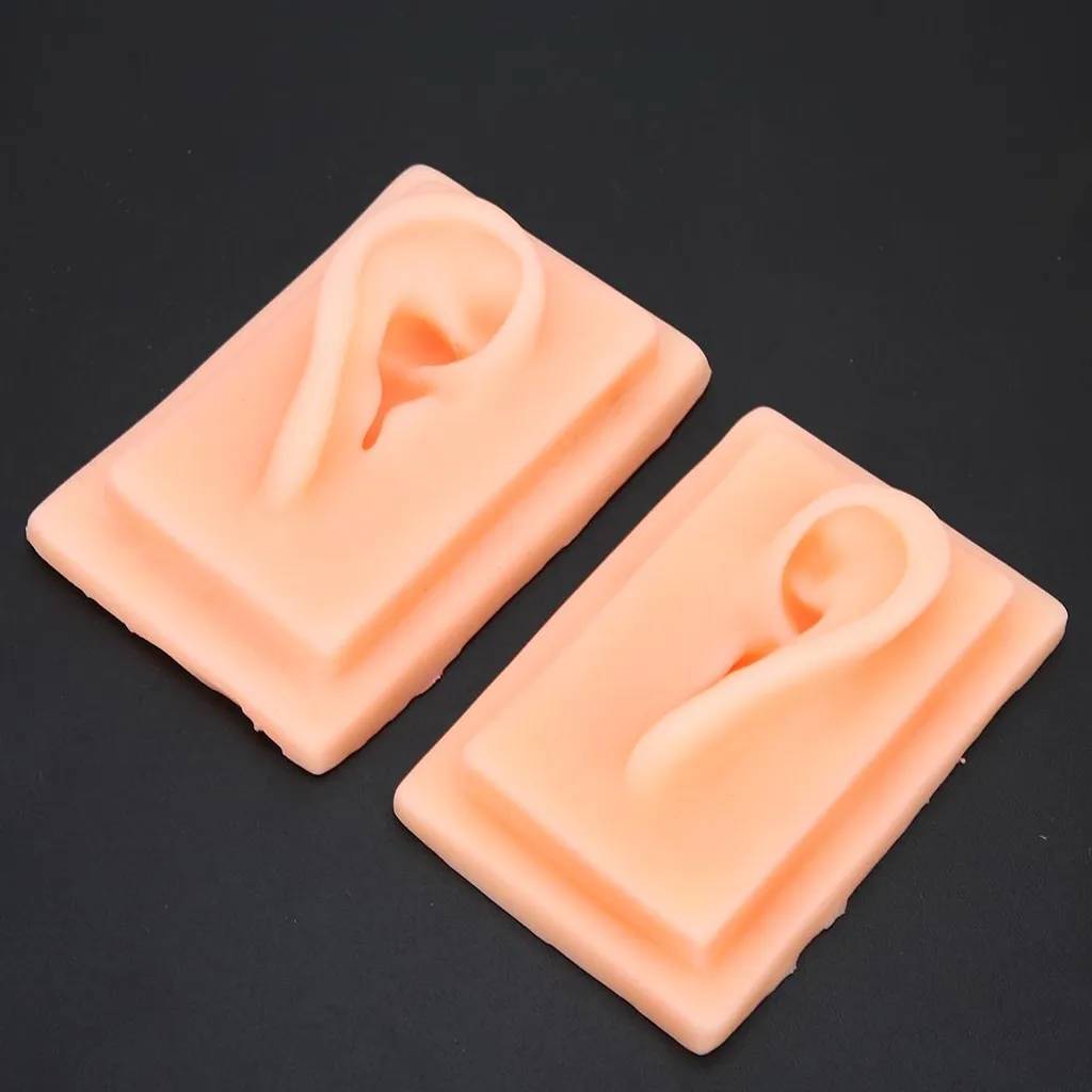 Oreille d'apprentissage en silicone pour exercices d'acupuncture 1:1
