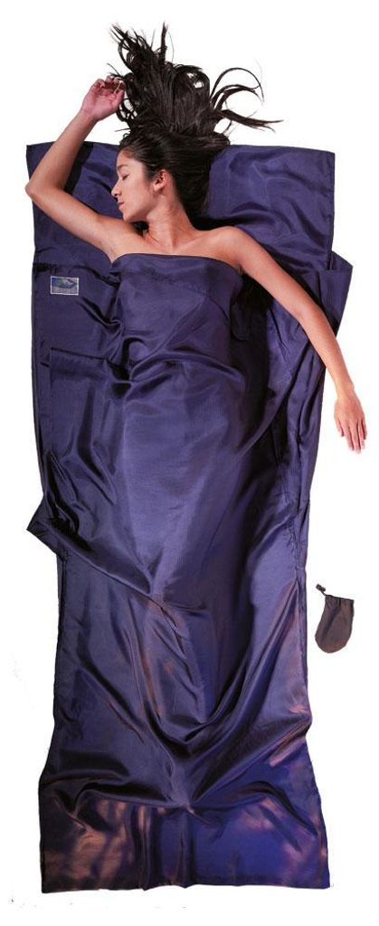 Cocoon TravelSheet Ripstop Seide Hüttenschlafsack (Wärmeleistung +5,3°C / Max. Körpergröße 180cm / Gewicht 0,16kg) tuareg