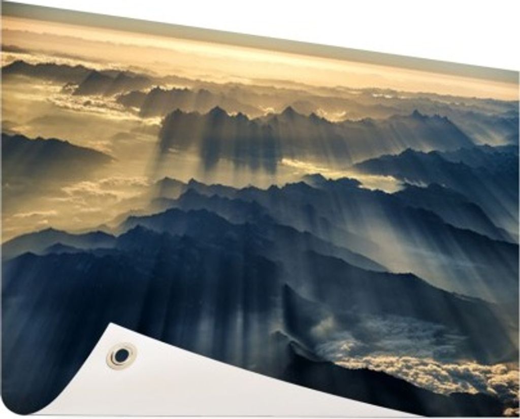 MuchoWow 60x40 cm Outdoor-Poster Gartendeko Sichtschutz Garten Poster für den Garten Sonnenaufgang im Himalaya