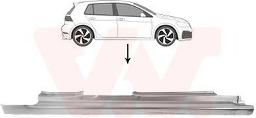 VAN WEZEL 5766104 Schweller Reparaturblech Einstiegblech Rechts für VW Golf VII Schrägheck (5G1, BQ1, BE1, BE2) Golf VII Variant (BA5, BV5)