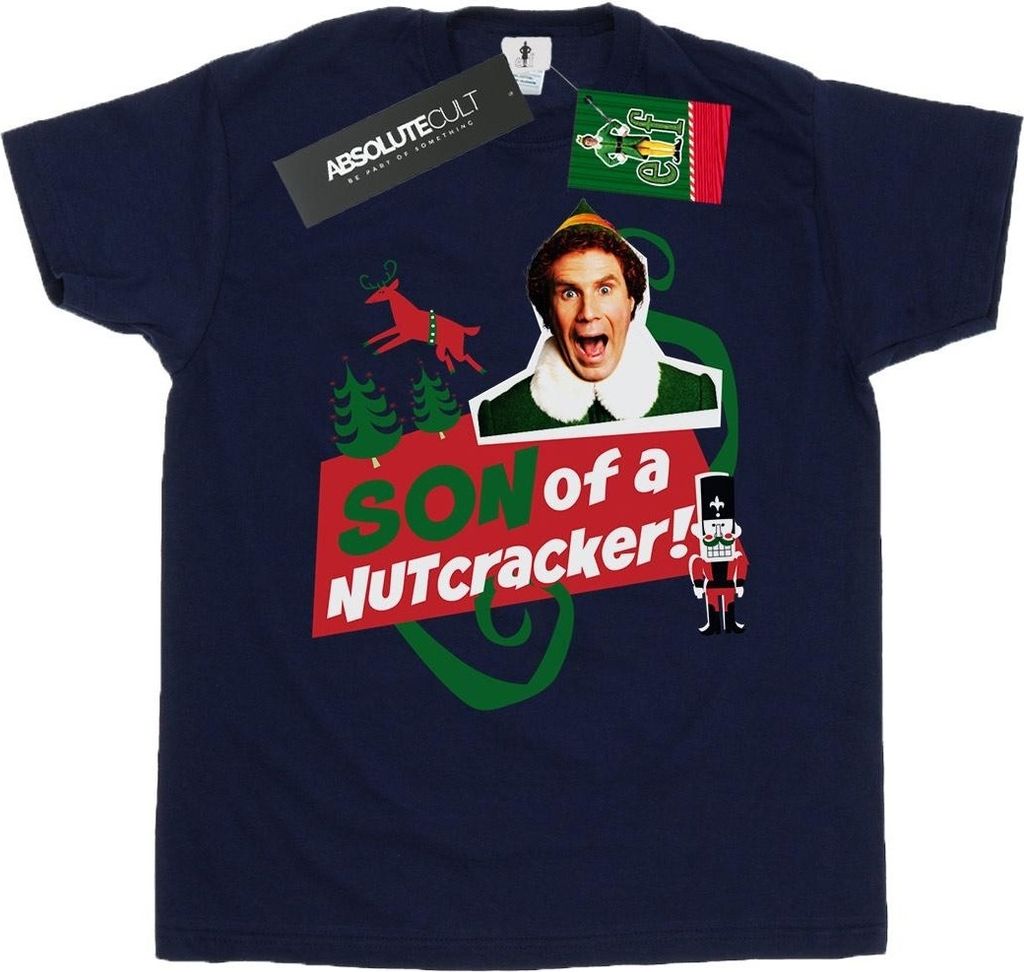 Elf - "Son Of A Nutcracker" T-Shirt für Herren BI23441 (XL) (Marineblau)