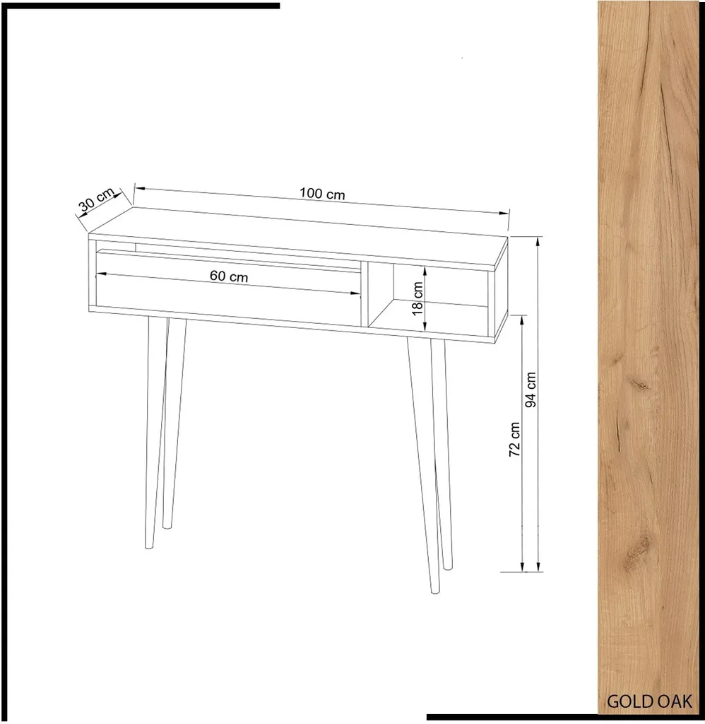 Commode Oseyo en Chêne 100cm - Bahut Compact avec Design Minimaliste - 4