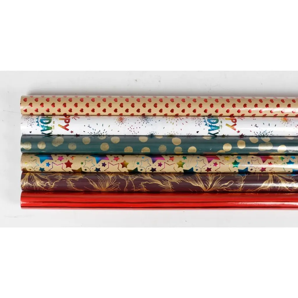 Pack de 60 Papier Cadeau 1,5m pour Emballer Facilement tous vos Cadeaux