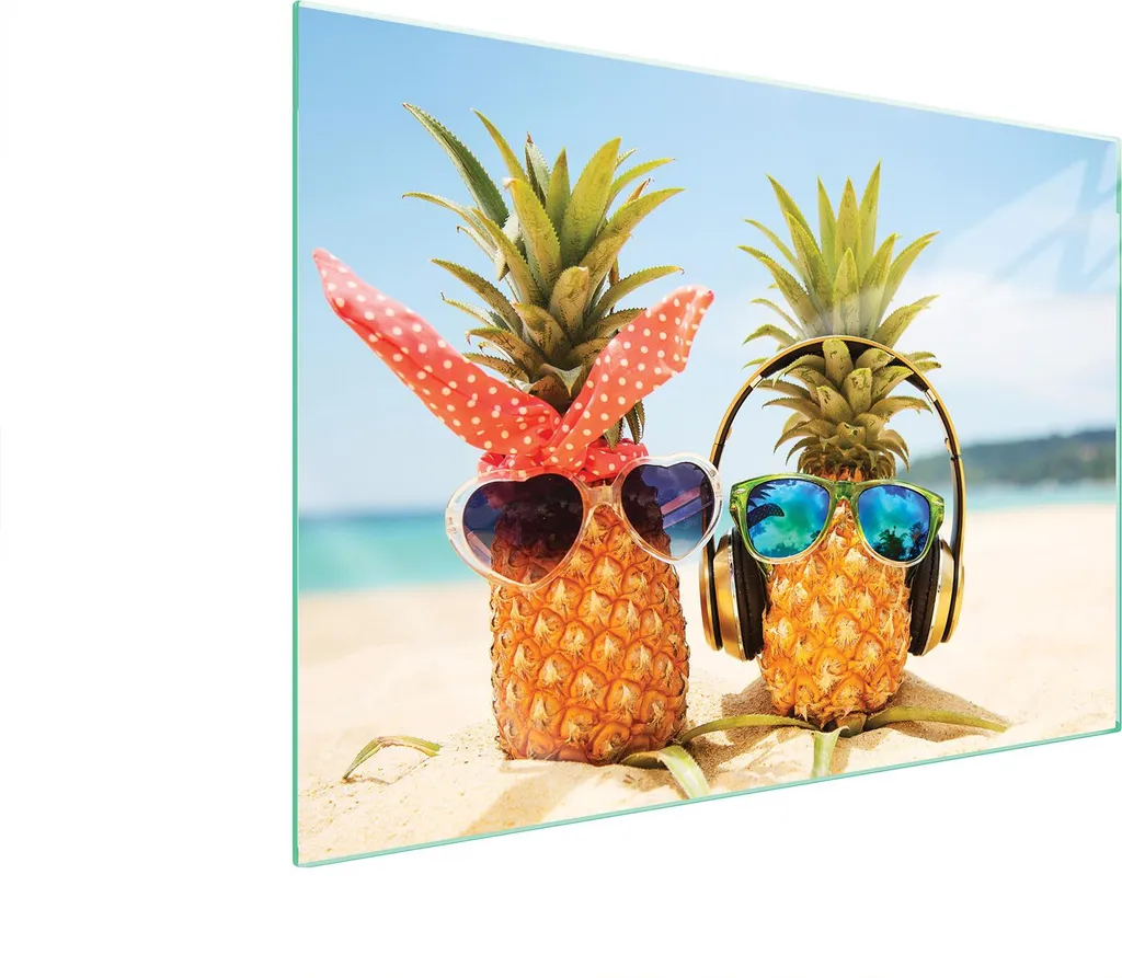 Protezione Piano Cottura Vetro ESG 70x52 Ananas - Alta Resistenza