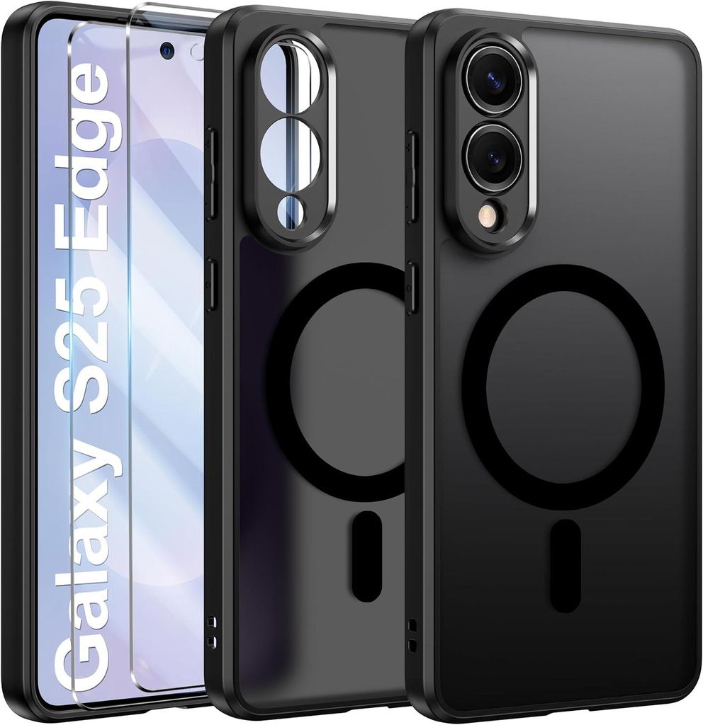 A product shot of a phone case and screen protector.