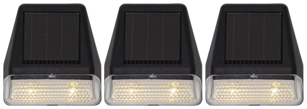 Solar-Wandleuchten ,Wally Mini', 3er-Set, Dämmerungssensor, Produktbild 