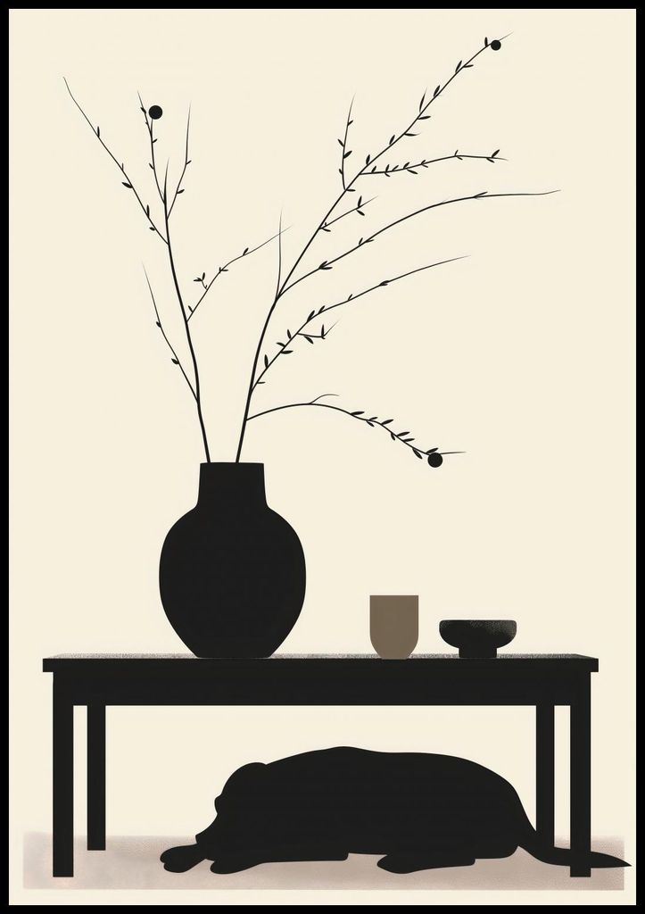 Poster 70x100cm Entspanne Hund