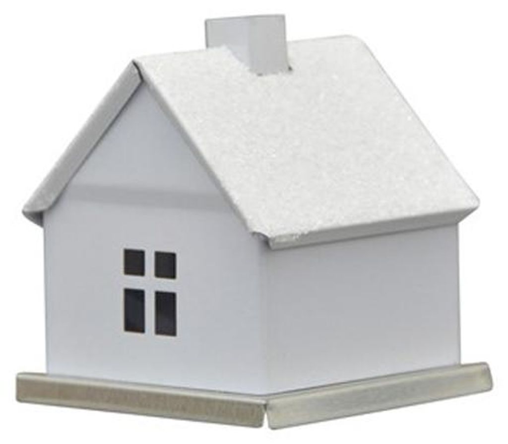 KNOX - Räucherhaus Metall Weiß - Größe ca. 6,5cm, für Produktbild 