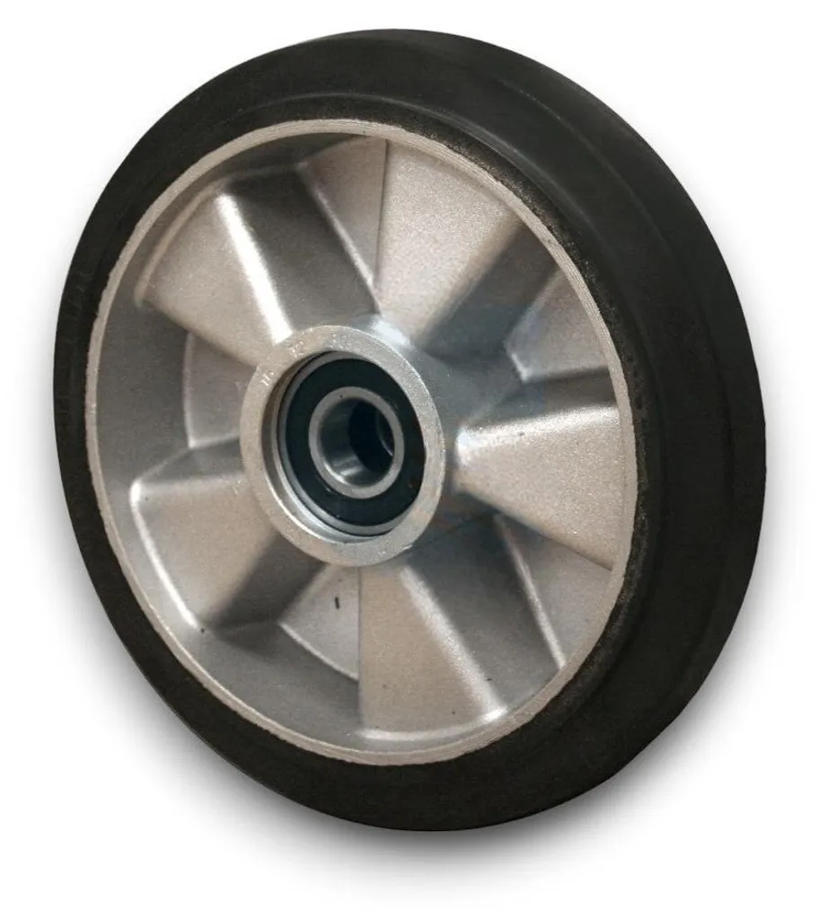 Roue transpalette 200x50 mm en caoutchouc souple anti-trace et bruit