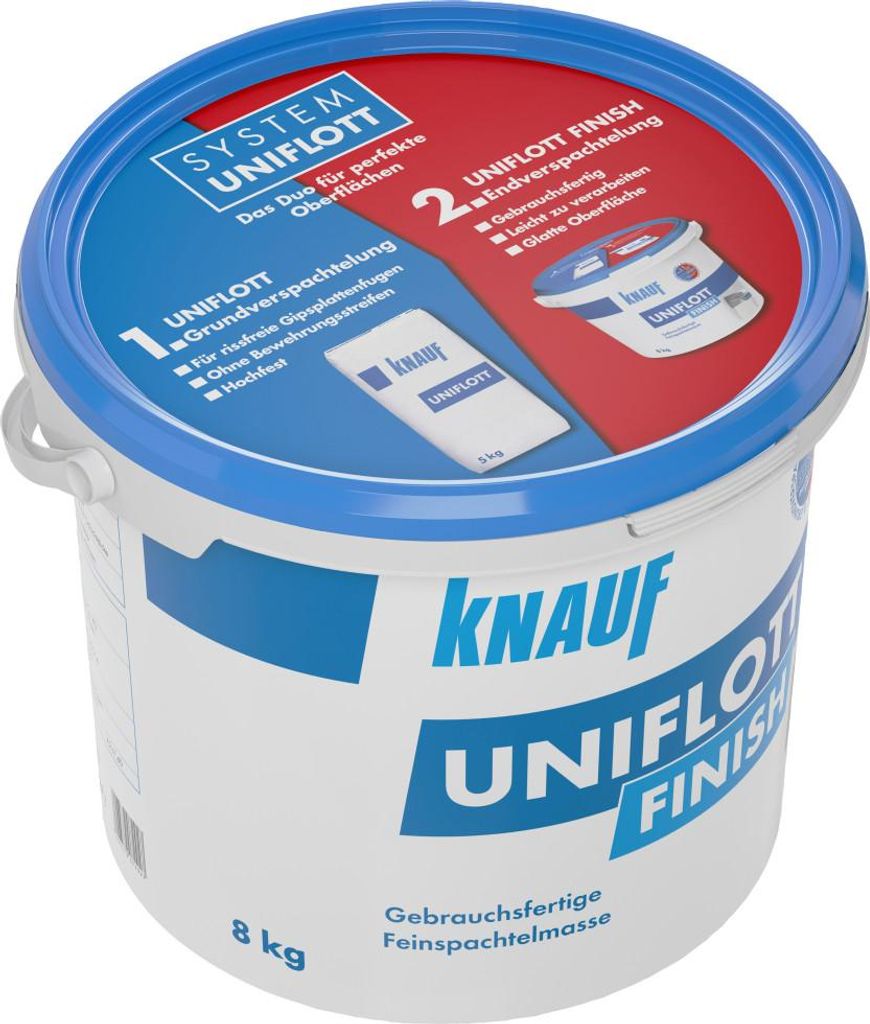 Knauf Uniflott Finish Spachtelmasse 8 kg Produktbild 