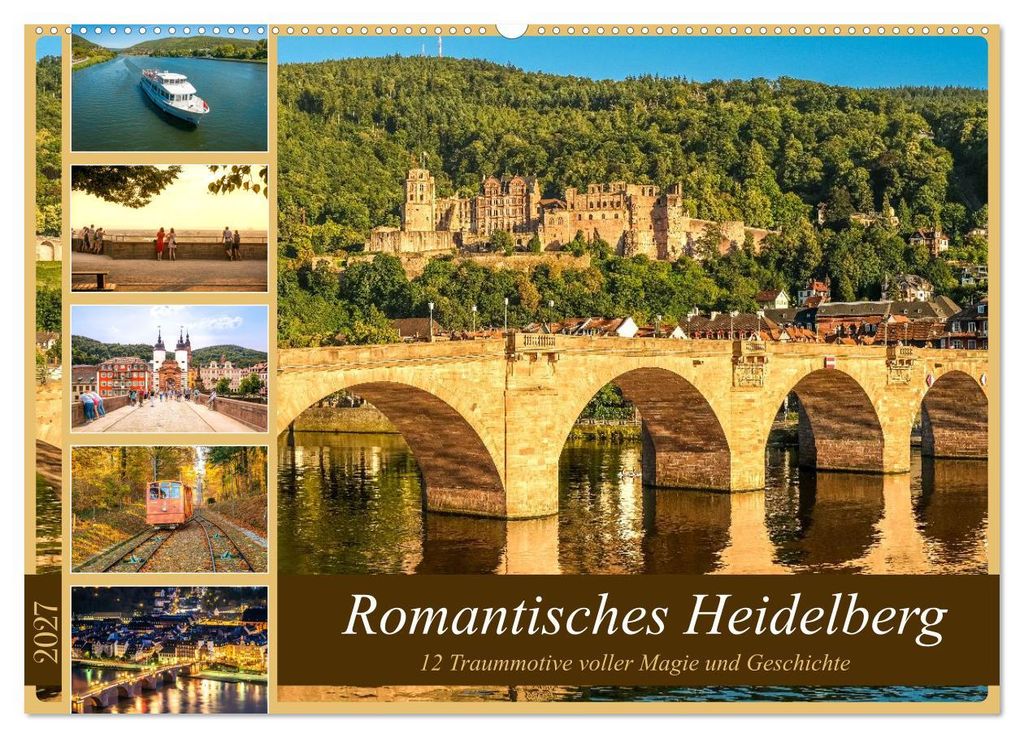 Romantisches Heidelberg – 12 Traummotive voller Magie und Geschichte (Wandkalender 2027 DIN A2 quer), CALVENDO Monatskalender