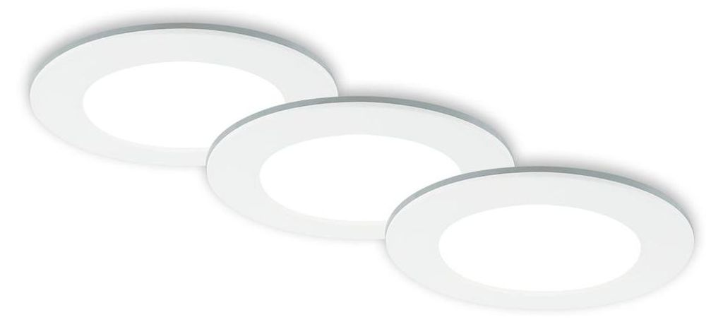 Di-Ka LED Einbauleuchte Fungo CCT 3er Set weiß Ø 9,2 cm Produktbild 