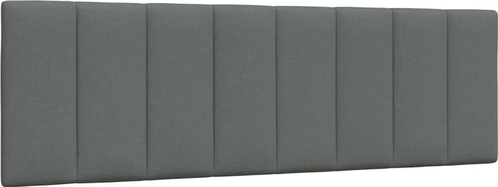 Kopfteil-Kissen "Hanko" Dunkelgrau 160 cm Stoff