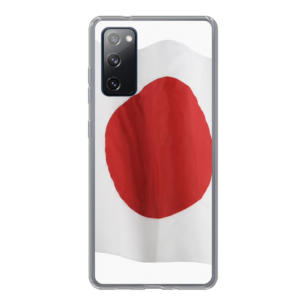MuchoWow Handyhülle Schutzhülle Hülle für Samsung Galaxy S20 FE Die Flagge von Japan auf weißem Hintergrund Silikon Softcase Handy Hülle - ...