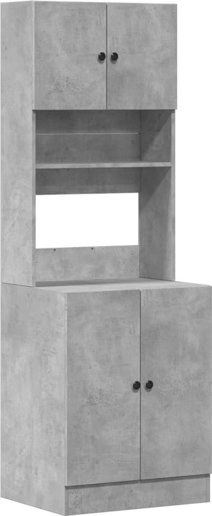 vidaXL Küchenschrank Betongrau 60x50x180 cm Holzwerkstoff