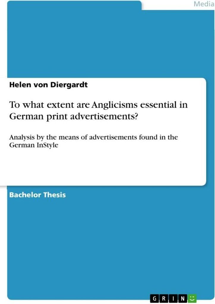 To what extent are Anglicisms essential in German print advertisements?