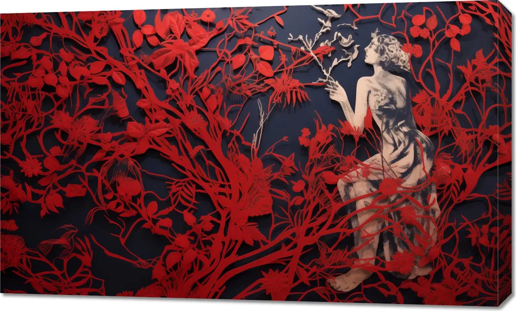 Tableau Image 100 x 60 cm Femmes du jardin secret pour salon chic