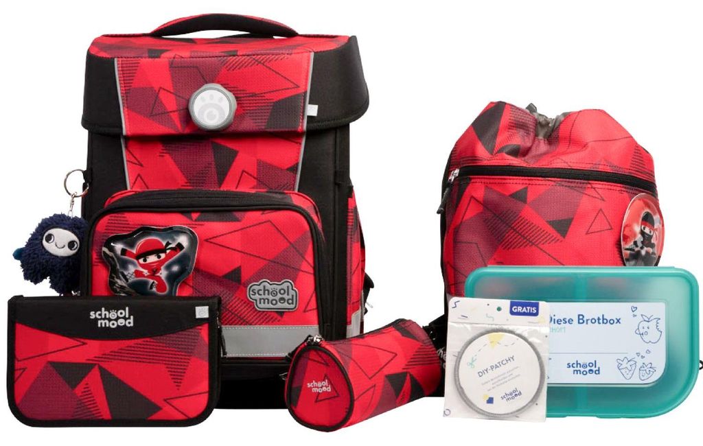 School Mood Champion Pro Kai (Ninja), 7-tlg. Schulranzenset Produktbild 