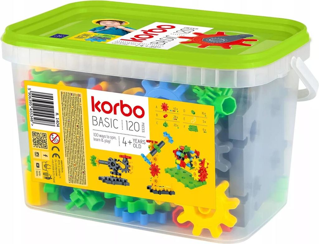 Jeu de construction Korbo Basic, 120 pièces Image du produit 
